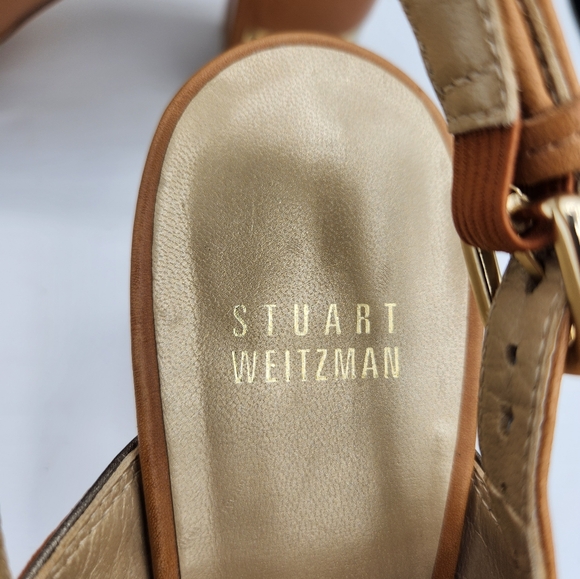 Stuart Weitzman Maxwell Midheel Kidskin sandal - Picture 6 of 14